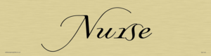 DV1141: nurse - door sign