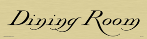 DV1142: dining room - door sign