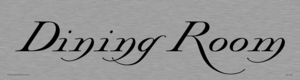 DV1142: dining room - door sign