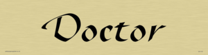 DV1151: doctor - door sign