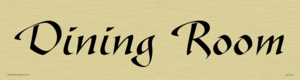 DV1154: dining room - door sign