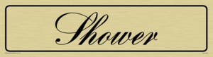 DV1156: shower - door sign