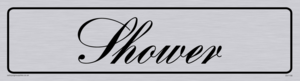 DV1156: shower - door sign