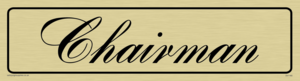 DV1160: chairman - door sign