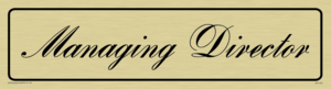 DV1161: managing director - door sign