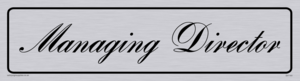 DV1161: managing director - door sign