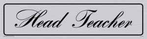 DV1162: head teacher - door sign