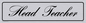 DV1162: head teacher - door sign