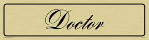 DV1163: doctor - door sign