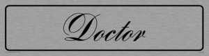 DV1163: doctor - door sign