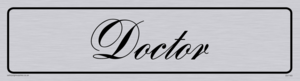 DV1163: doctor - door sign