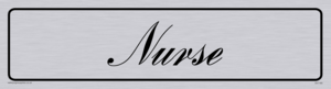 DV1165: nurse - door sign