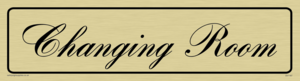 DV1167: changing room - door sign