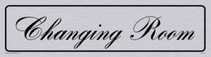 DV1167: changing room - door sign