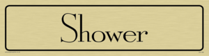 DV1168: shower - door sign