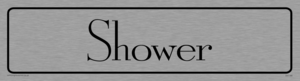 DV1168: shower - door sign