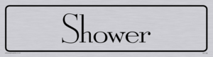 DV1168: shower - door sign