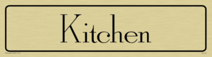 DV1170: kitchen - door sign
