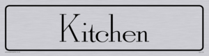 DV1170: kitchen - door sign