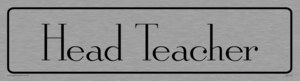 DV1174: head teacher - door sign