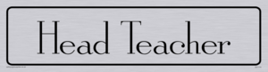 DV1174: head teacher - door sign