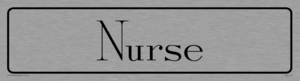 DV1177: nurse - door sign