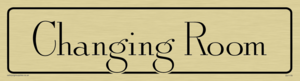 DV1179: changing room - door sign