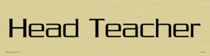 DV1186: head teacher - door sign