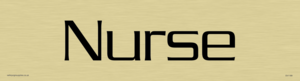 DV1189: nurse - door sign