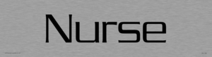 DV1189: nurse - door sign