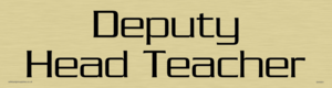 DV5551: deputy head teacher - door sign