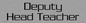 DV5551: deputy head teacher - door sign