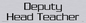 DV5551: deputy head teacher - door sign