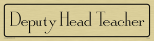 DV5552: deputy head teacher - door sign