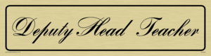 DV5553: deputy head teacher - door sign