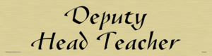 DV5554: deputy head teacher - door sign