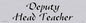 DV5554: deputy head teacher - door sign