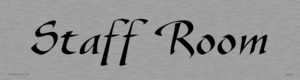 DV5564: staff room - door sign
