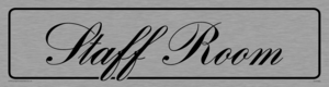 DV5565: staff room - door sign