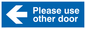 DV5850: Please use other door (Arrow Left)