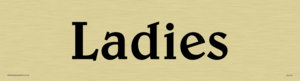 DV718: ladies - toilet door sign