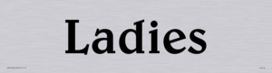 DV718: ladies - toilet door sign