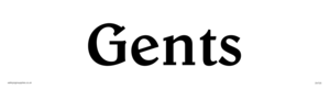 DV725: gents - toilet door sign