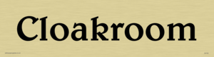 DV732: Cloakroom door sign
