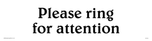 DV740: please ring for attention - sign