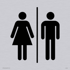DV746: male & female toilet symbols only - toilet door sign