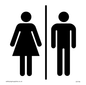 DV746: male & female toilet symbols only - toilet door sign