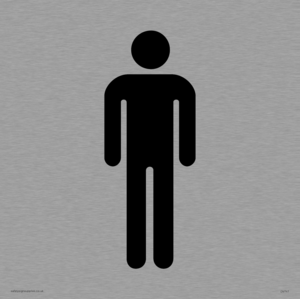 DV747: male toilet symbol only - toilet door sign