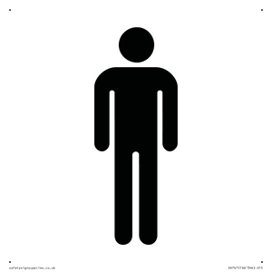 DV747: male toilet symbol only - toilet door sign