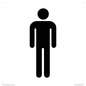DV747: male toilet symbol only - toilet door sign